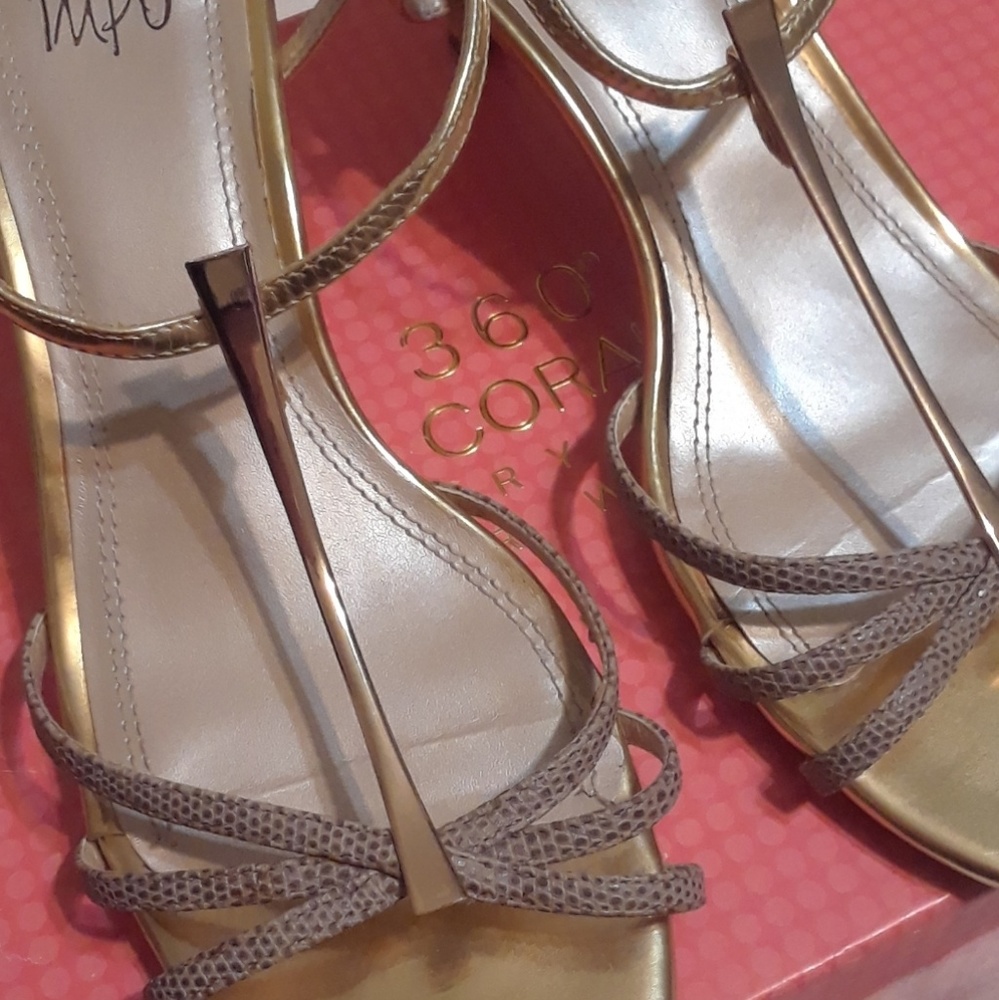 IMPO strappy gold sandals
